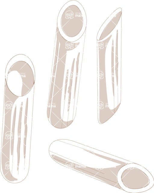 Italy Themed Graphic Collection - Penne Pasta Illustration